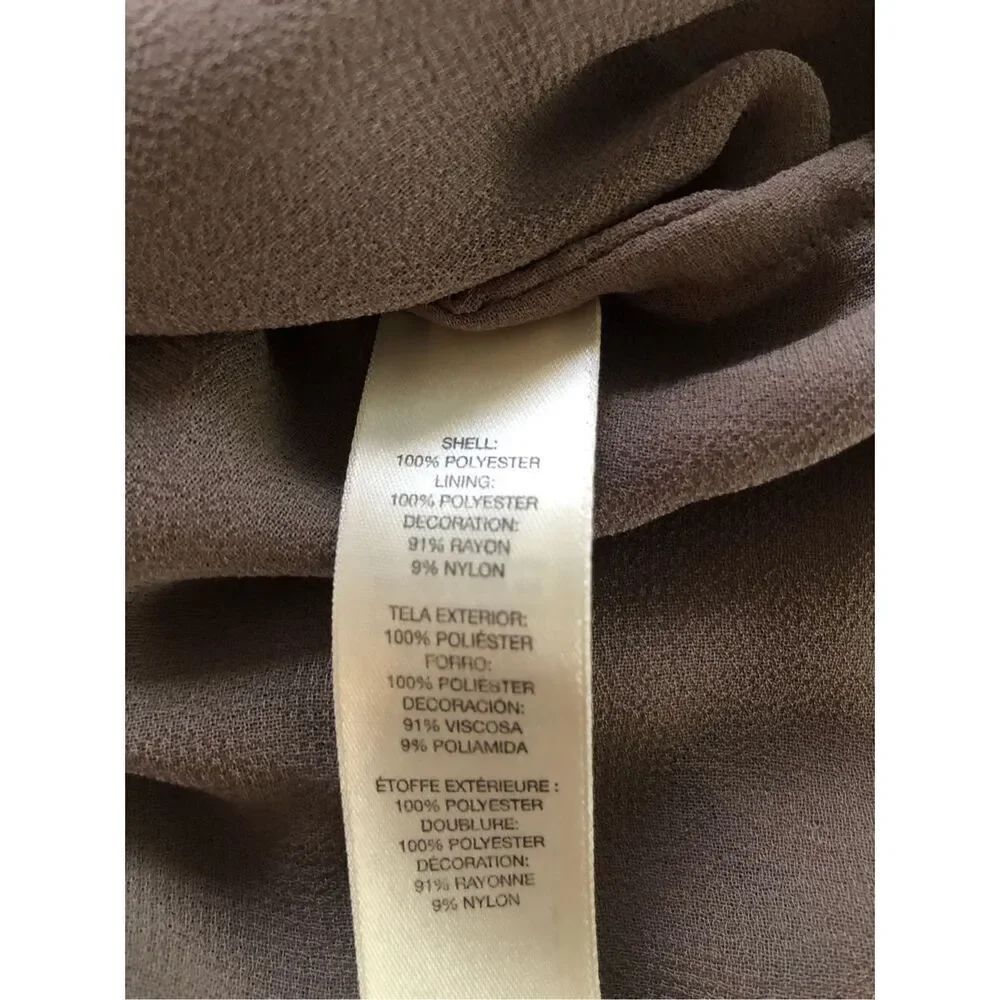 Chico’s Brown Sequin Open Front Vest Size 0 Small NWT - Picture 10 of 12